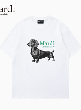 官方旗舰店 Mardi Mountain韩国正品2026夏新款黑白纯棉短袖女t恤
