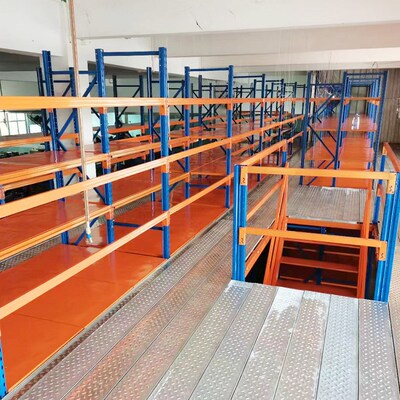定制阁楼平台货架重型钢结构仓储货架工厂物料S堆放阁楼平台货架