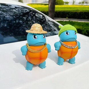 杰尼龟汽车摆件创意车载装饰品车顶车尾公仔挂件副驾驶中控台玩偶