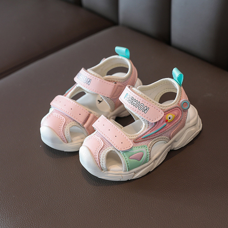 女童凉鞋夏款包头运动鞋机能镂空夏季1到3岁小女孩防滑儿童沙滩鞋