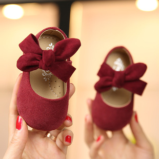 女童皮鞋 子1一2岁小童宝宝单鞋 春秋周岁儿童鞋 软底公主婴儿学步鞋