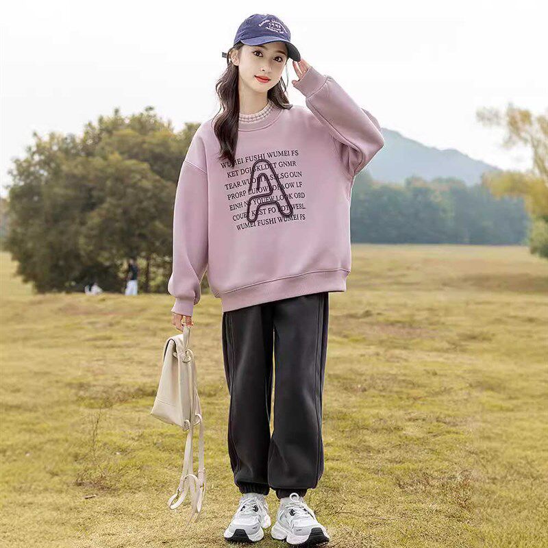 女童卫衣2024新款洋气春秋儿童打底衫上衣女孩外套秋季女大童秋装