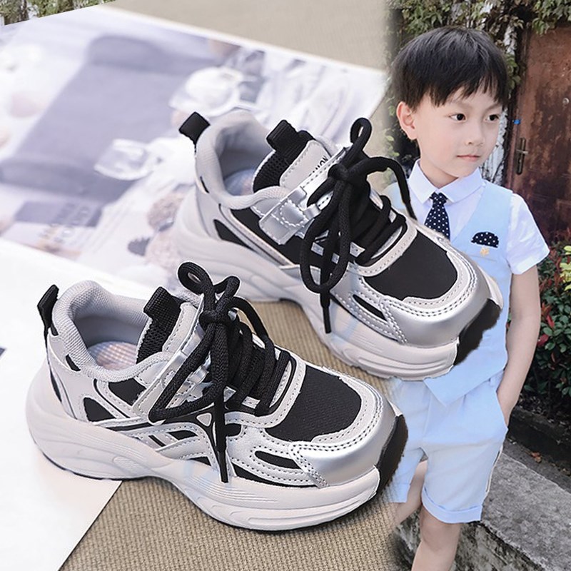 男童运动鞋2024春秋款软底鞋子儿童透气老爹鞋时尚小学生跑步鞋酷图片