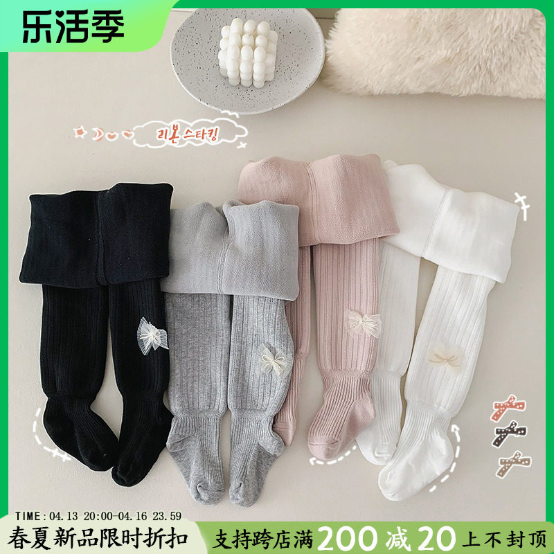 女童袜裤秋冬款韩版小童宝宝加绒打底裤百搭大pp袜外穿加厚连体袜