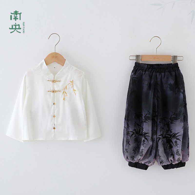 宝宝汉服男童古风帅气春秋季新中式儿童唐装国风套装中秋节表演服