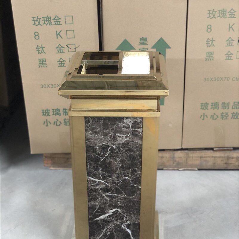 酒店垃圾桶d大堂 立式电梯口宾馆用带烟灰缸走廊不锈钢商用桶