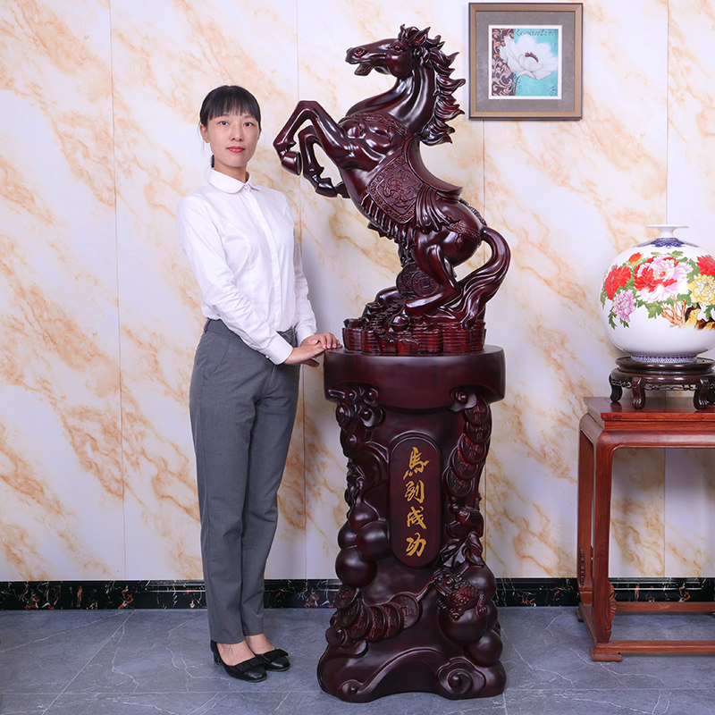 公司开业乔迁f礼品马到成功摆件办公室招财马酒店玄关大堂落地装