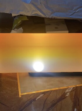 橙色磨砂亚克力板渐变餐厅隔断透光分层板装饰发光X层板加工定制