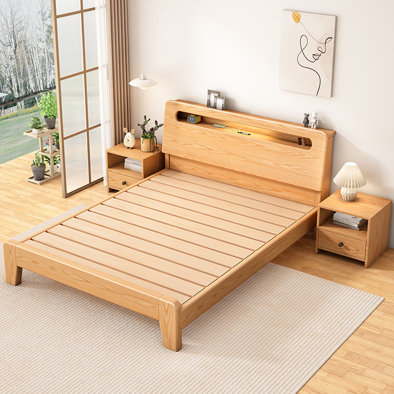 实木床简约双人床出租房单人床