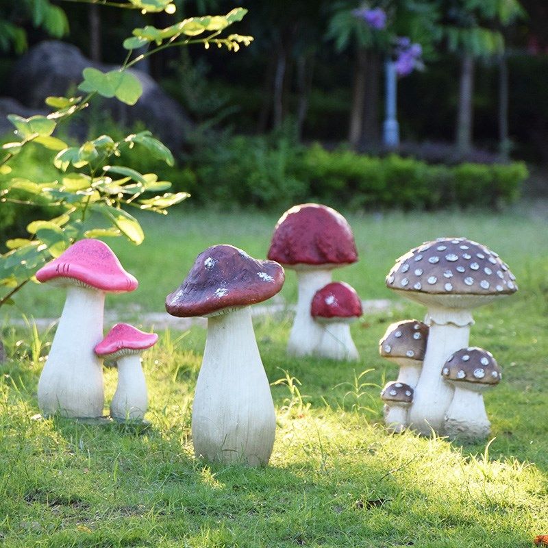 户外仿真植物树脂蘑菇摆件花园庭院装饰园林景观公园草坪绿化小品