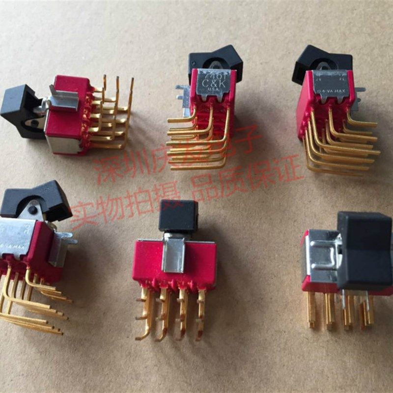 7401J1AV2BE2美国C&K 船型开关翘板弯脚3排12脚2档带支架钮子拨动