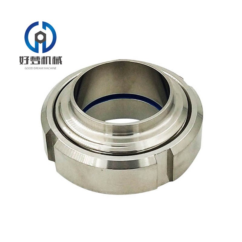 SMS不锈钢活接304卫生级活接头由任圆螺纹活接对焊活接头快速旋接