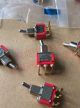 A101原装日本ALCO微型钮子开关3脚2档摇头摆臂开关0.4VAMAX正弯脚