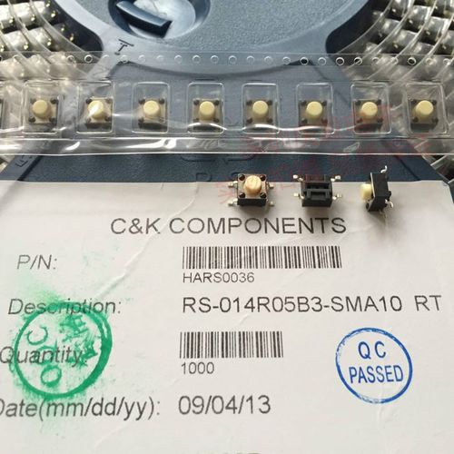 RS-014R05B3-SMA10RT进口法国C&K轻触开关按键微动贴片4脚6*6*5MM