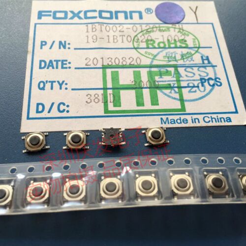 原装富士康FOXCONN 1BT002-0120L-7H 轻触开关 4*4*1.5MM 贴片4脚