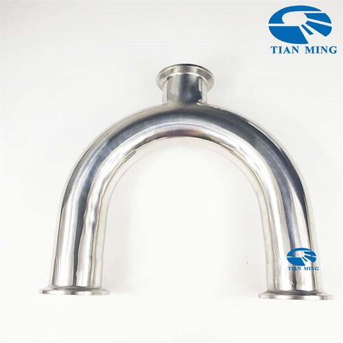 304/316L快装U型三通U形卡盘接头180度弯管焊接卡箍快速卫生19