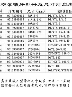 BECKER真空泵碳片 WN124-034 KDT/VT2.80/3.60/3.80 4*38*170MM