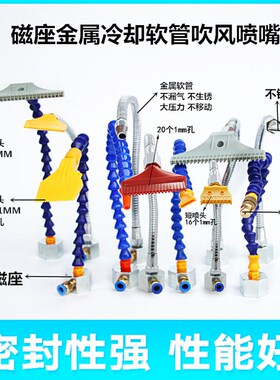 带磁座蛇形金属冷却万向吹气开关竹节管圆头扁嘴空气喷头风刀喷嘴