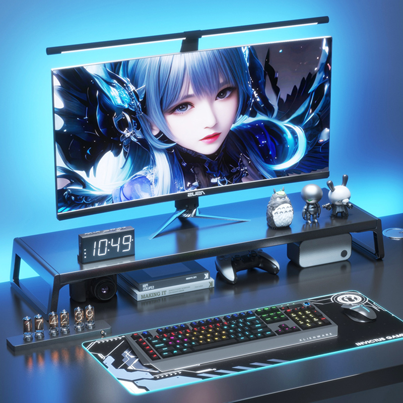 电竞显示器增高架游戏托架笔记本办公室台式电脑垫高桌面底座支架