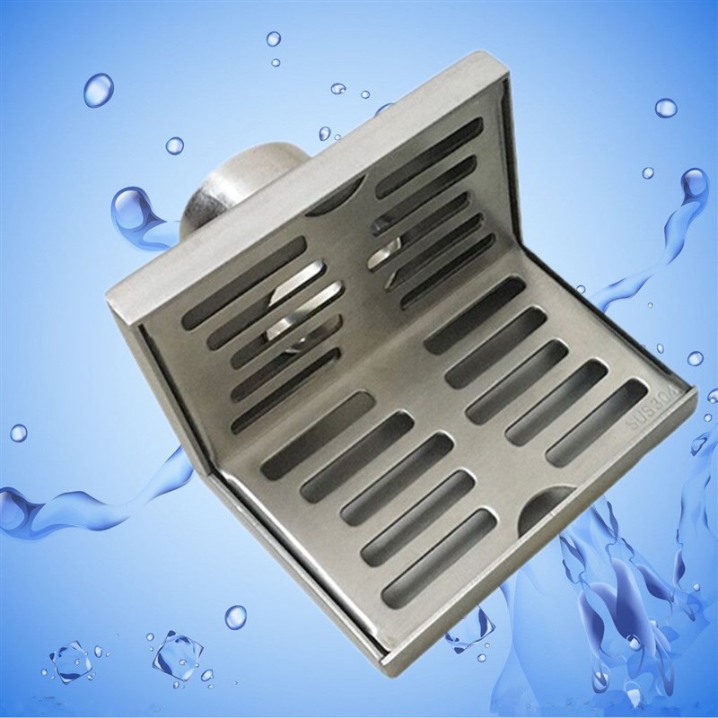侧排地漏不锈钢304墙角地漏阳台直排墙面同层排水50/63/75管道