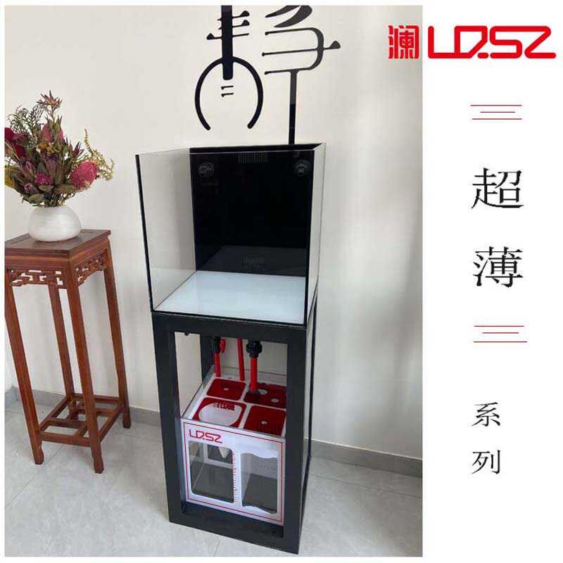 超薄鱼缸海缸底过滤背面溢流家用客厅小型