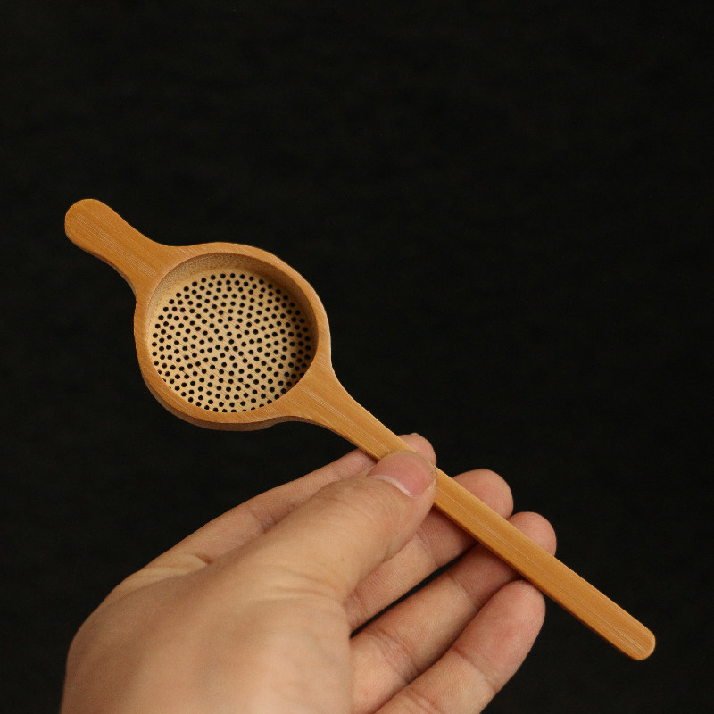 一体形成老玉竹纯手工制作打孔茶道茶漏茶叶过滤器竹器茶具零配竹