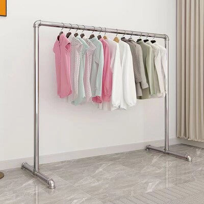 水管落地衣架镀锌钢管衣架防晒防锈安装简单免工具定制尺寸