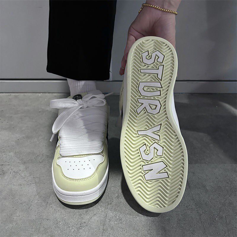 鞋子百搭高级感板鞋休闲面包鞋男款 F秋冬厚底情侣白色运动鞋女潮