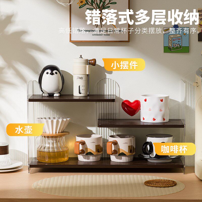 杯子收纳置物架杯架水杯茶杯厨房水杯架收K纳架杯架子展示架咖啡