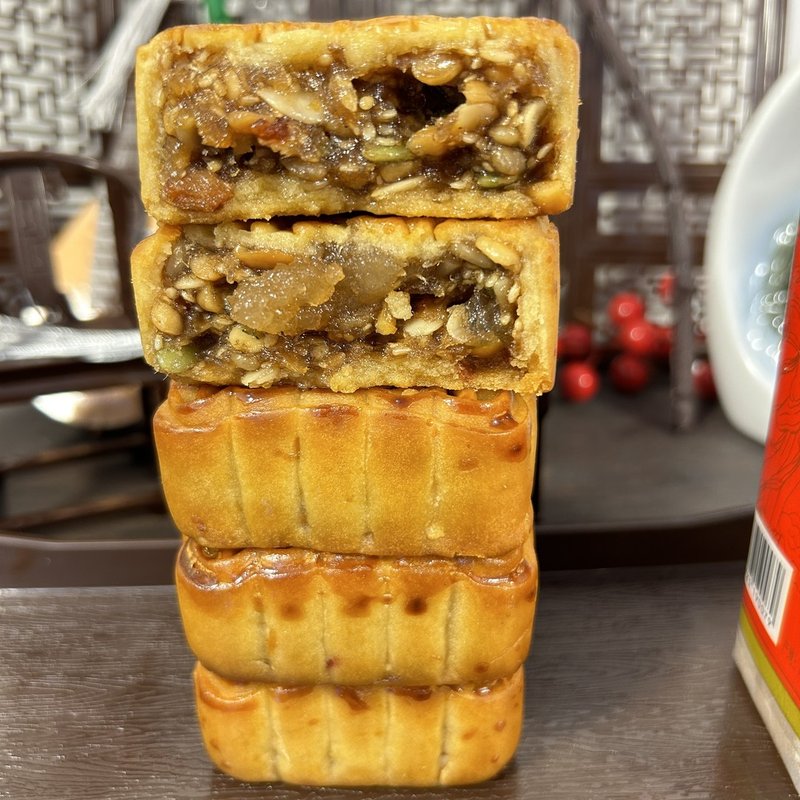 广西玉林老式五仁叉烧传统筒装老式月饼450克/筒/4个广式月饼