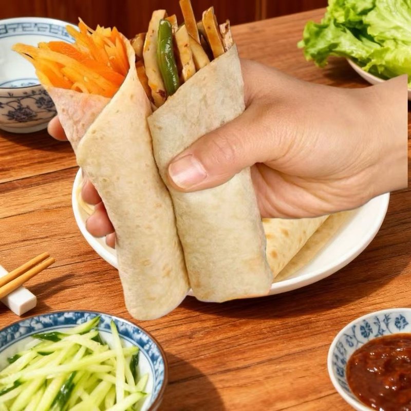 【90张山药春饼】铁棍山药春饼口感劲道手工现做现发早餐卷饼烫面