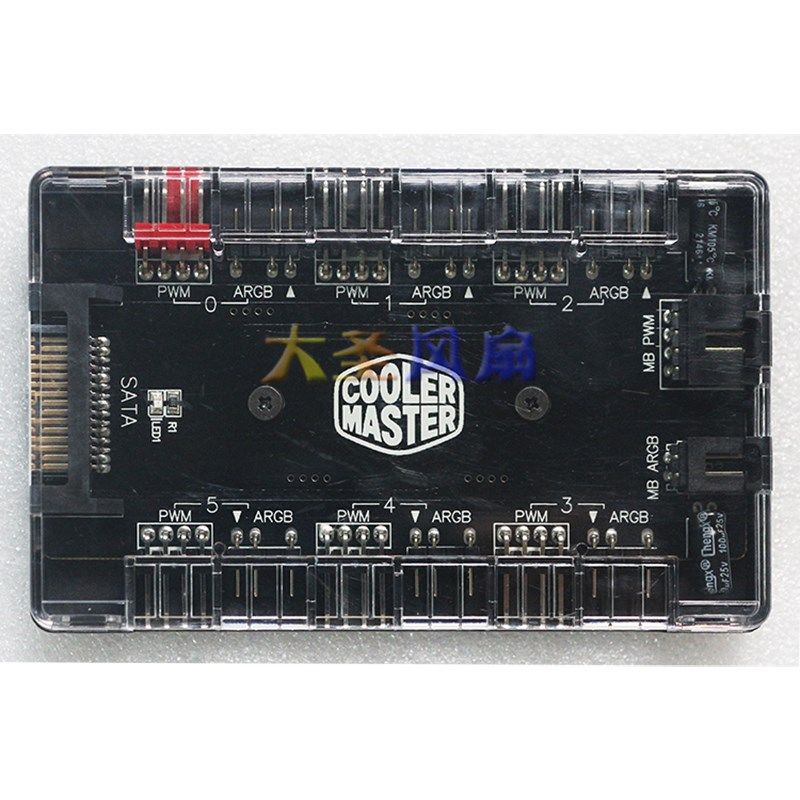 酷冷至尊 ARGB&PWM二合一 风扇集线器1分6口拓展3针5V RGB