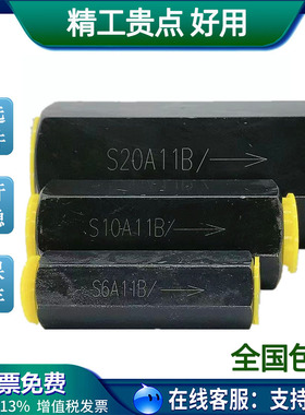 液压单向阀油管直管式S6A11B S8A3 S10A22B S15A0 S20A5 S25A S30