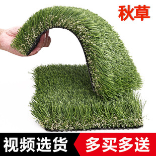 仿真秋草人造草坪地毯假绿色垫子工程绿化户外人工幼儿园草皮装饰
