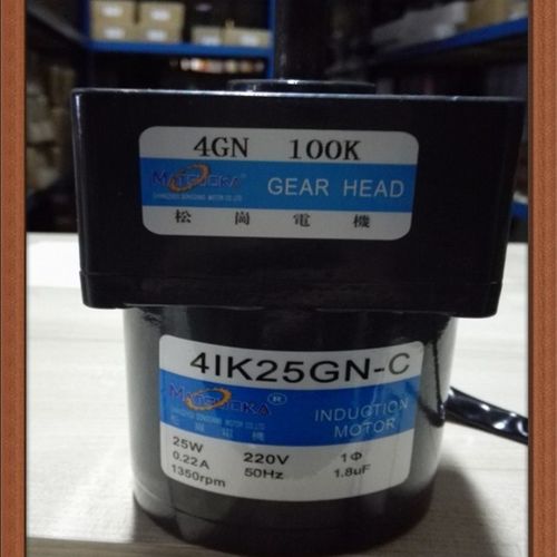 松岗电机 25W定速电机 4IK25GN-C 1:100 轴径10mm 220V 1350转