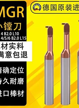 德国加工中心钨钢小孔径精粗镗刀刀杆MGR4 B2.0L10 4 5 6 B2.0L15