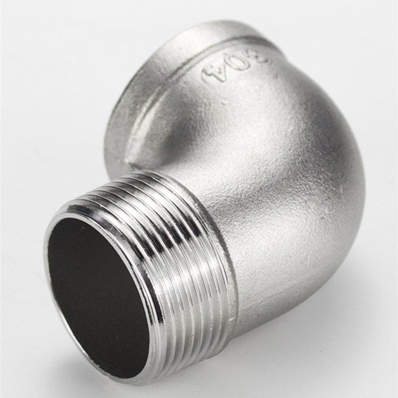201/304精铸不锈钢内外丝弯头直角90度螺纹牙转接头2分4分1寸2寸