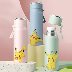 可爱卡通皮卡丘保温杯男生大容量车载便携式高颜值可爱学生水杯子