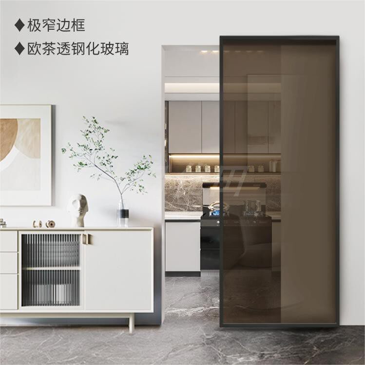 幽灵门隐形镜子厨房推拉门卫生间平移门厕所滑P道门衣帽间无轨移