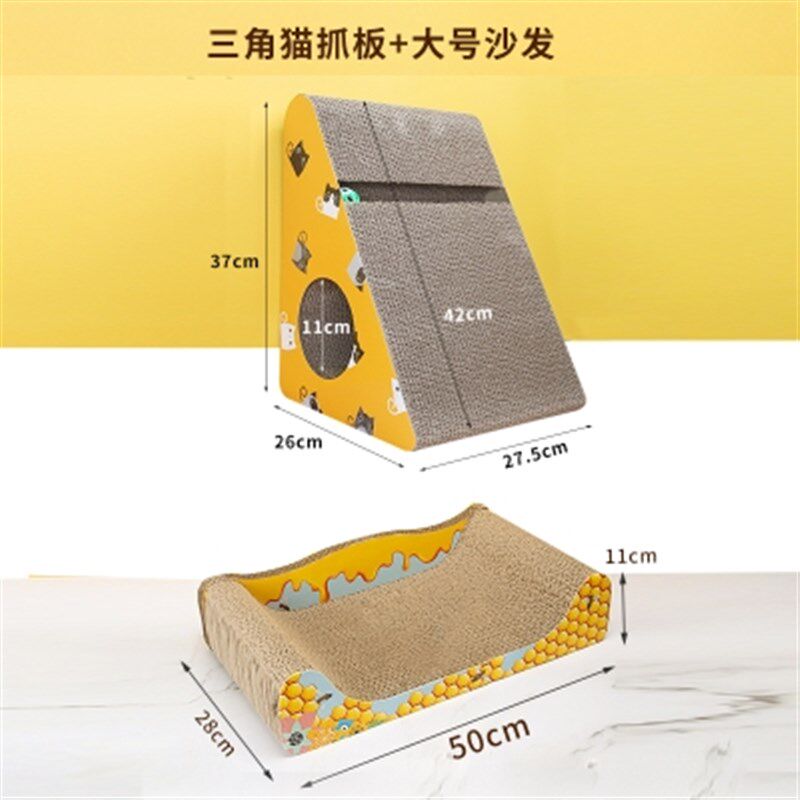 现货猫咪磨抓瓦楞纸猫磨爪板用品猫玩具练爪器立式用品猫抓盆碗型