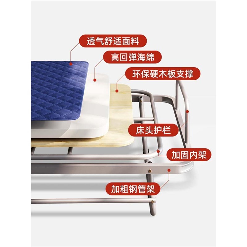 简易办公室单人折叠床家用木板床成人午休床便携公司加固午睡1