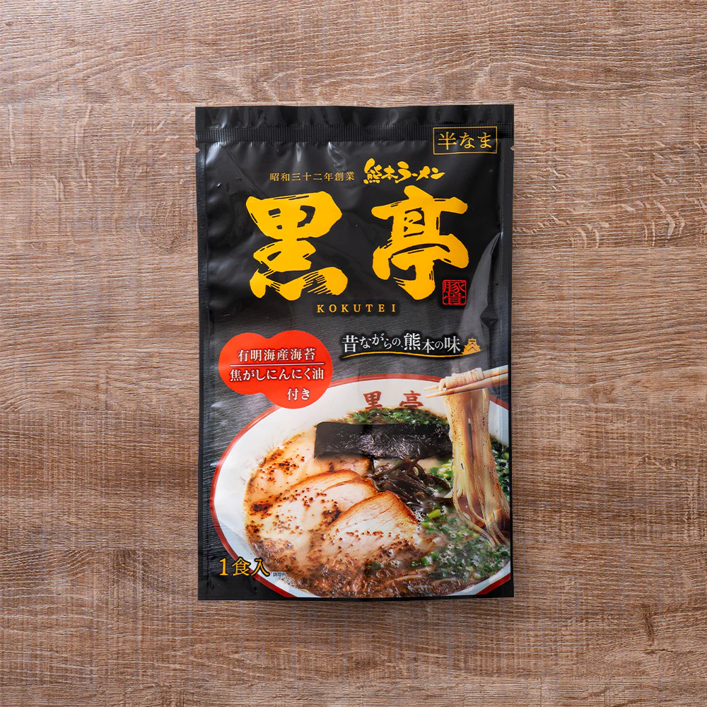 日本 熊本 黑亭拉面 超人气黑蒜豚骨拉面 黑蒜油