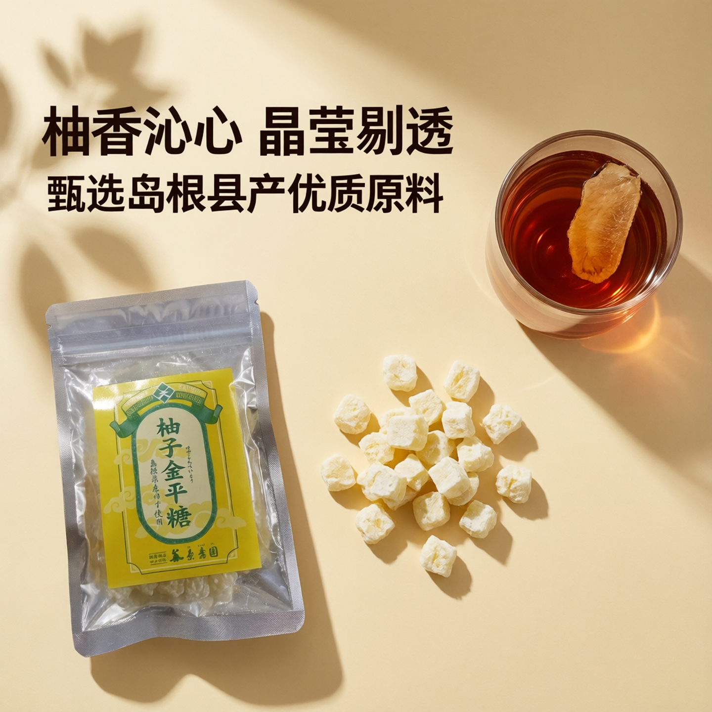 日本原寿园柚子金平糖红茶生姜海盐糖超好吃