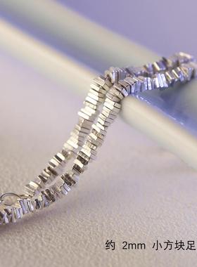 新碎银几两项链女轻奢银碎银子手链小清新简约时尚送女友闺蜜礼物