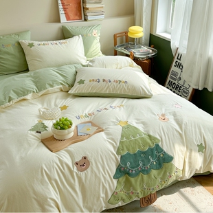 可爱A类牀上四件套全棉r100儿童三件组卡通牀单笠被套宿舍牀品