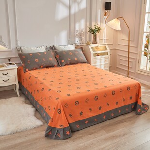 全棉加厚磨毛四件套床单被套220x2B40双人被罩2.2x2.4米2m床品