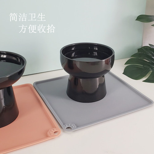 硅胶宠物餐垫猫k碗防滑地垫方形宠物防水碗垫隔热餐垫
