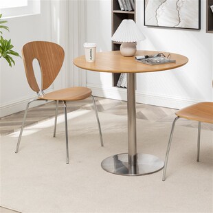 不锈钢圆b桌脚50立柱支架餐桌底座酒店吧台架庭院休闲桌咖啡桌架