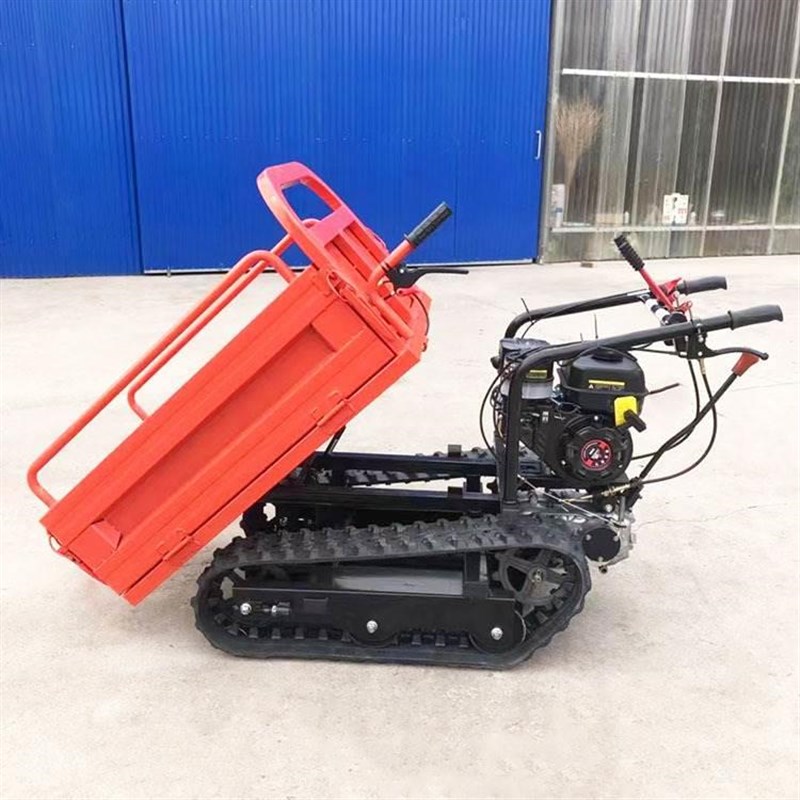 手推运输车柴油1k73动力履带运输车 操作方便带刹车工地用搬运车