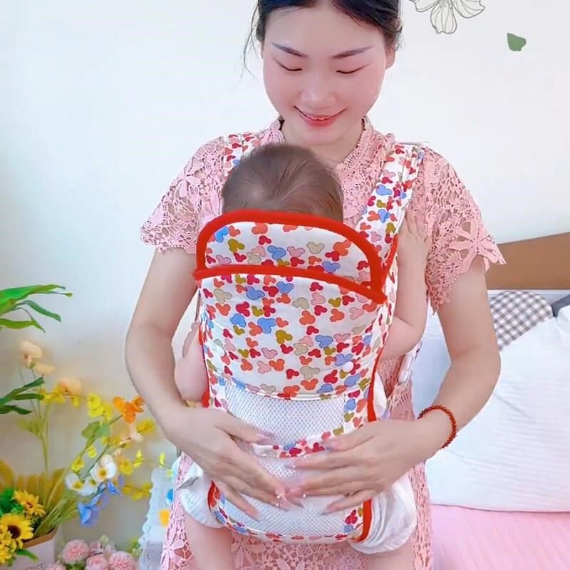婴儿背带前抱式小月龄宝宝外出横抱前后两用抱娃神器多功能轻便款